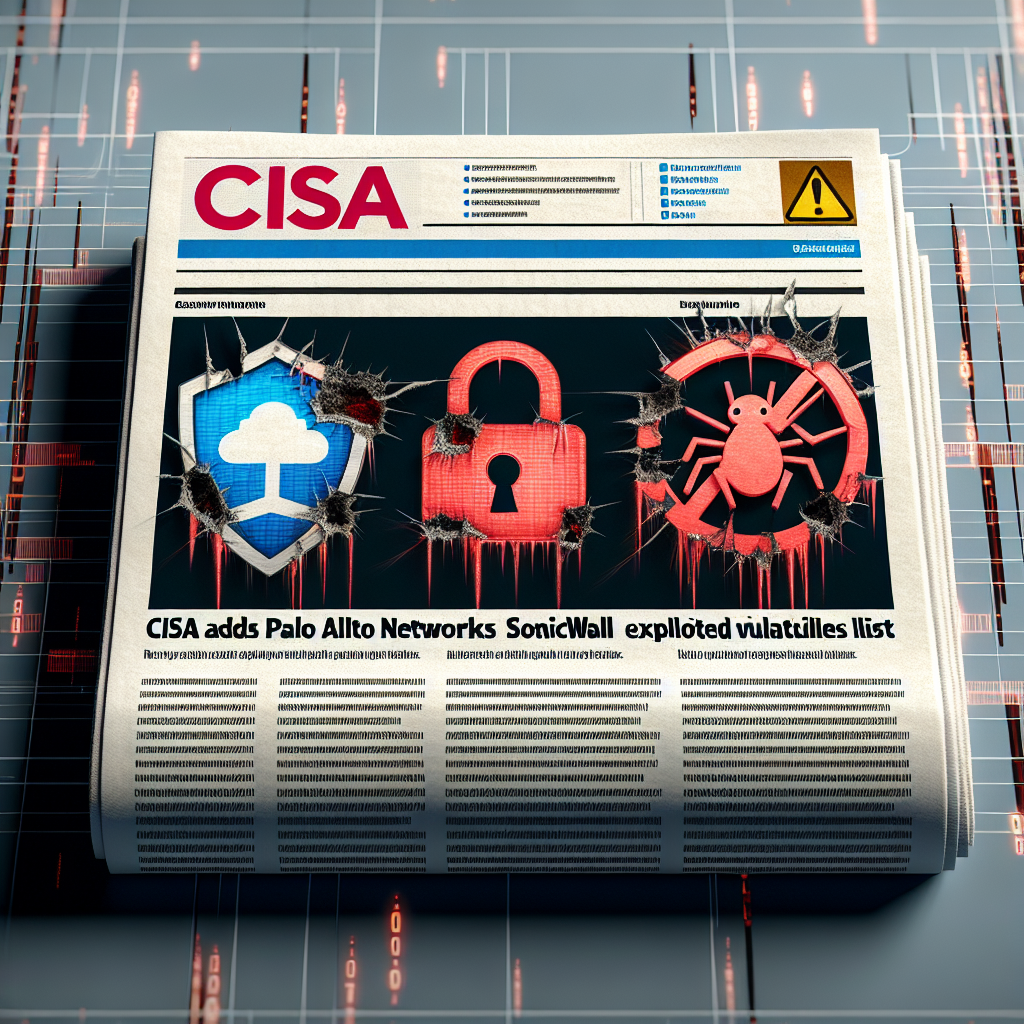  CISA añade fallos de Palo Alto y SonicWall a lista de vulnerabilidades explotadas